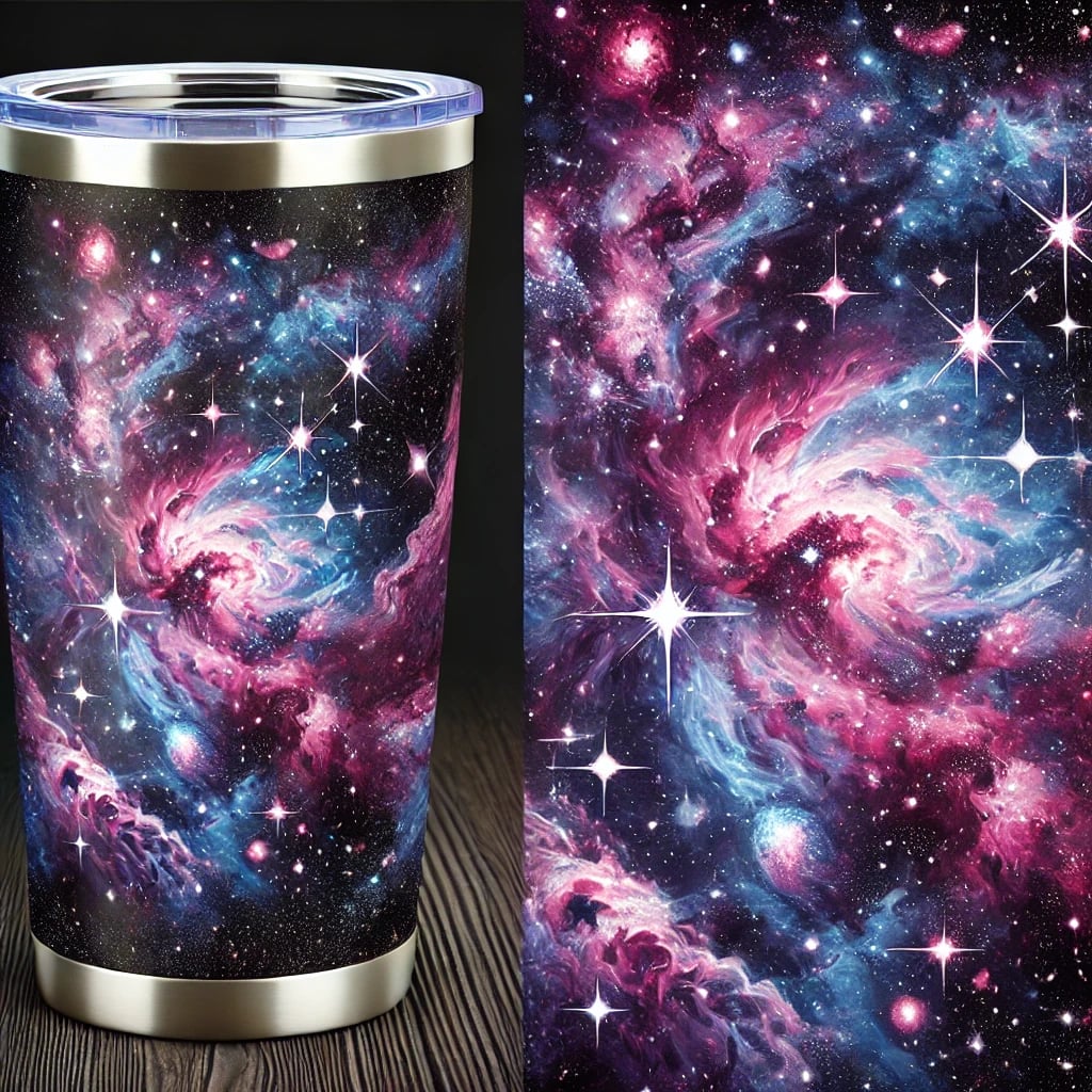 Cosmic Galaxy Tumbler 20oz – Space Nebula Stainless Steel Travel Mug | Starry Universe Coffee Cup